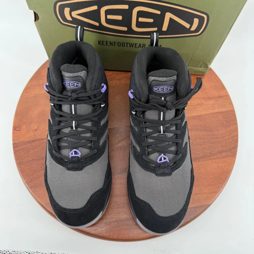 KEEN Hightrail Mid Polar Waterproof Winter Hiking Boots‎ Black Purple Women 12
